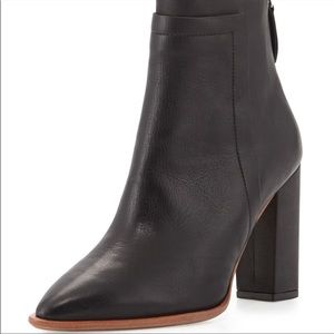 Loeffler randall black leather heeled Mercer boots size 7